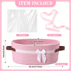 Colingmill gift-basket pink handle close-up, easy carrying for gifting