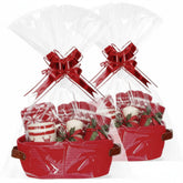 Colingmill woven basket with handle showcases sturdy form for gift presentation.