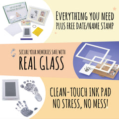 Co Little safe clean-touch ink pad enables safe, gentle baby prints.