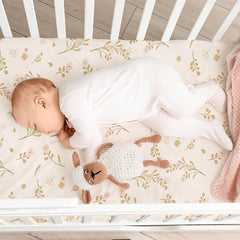 ColoBrethy 4-pack packaging shown, value-packed convenient crib sheets for growing families.
