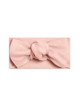 Colored Organics Hattie bow wrap headband Ballet—soft organic cotton for gentle baby skin