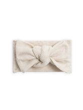 Colored Organics Hattie Bow Wrap Headband in soft fabric for gentle everyday wear.