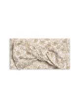 Colored Organics Hattie bow wrap front view shows soft organic cotton for gentle wear