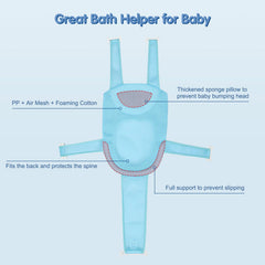 Colorlife adjustable bath seat with five straps fits most tubs.