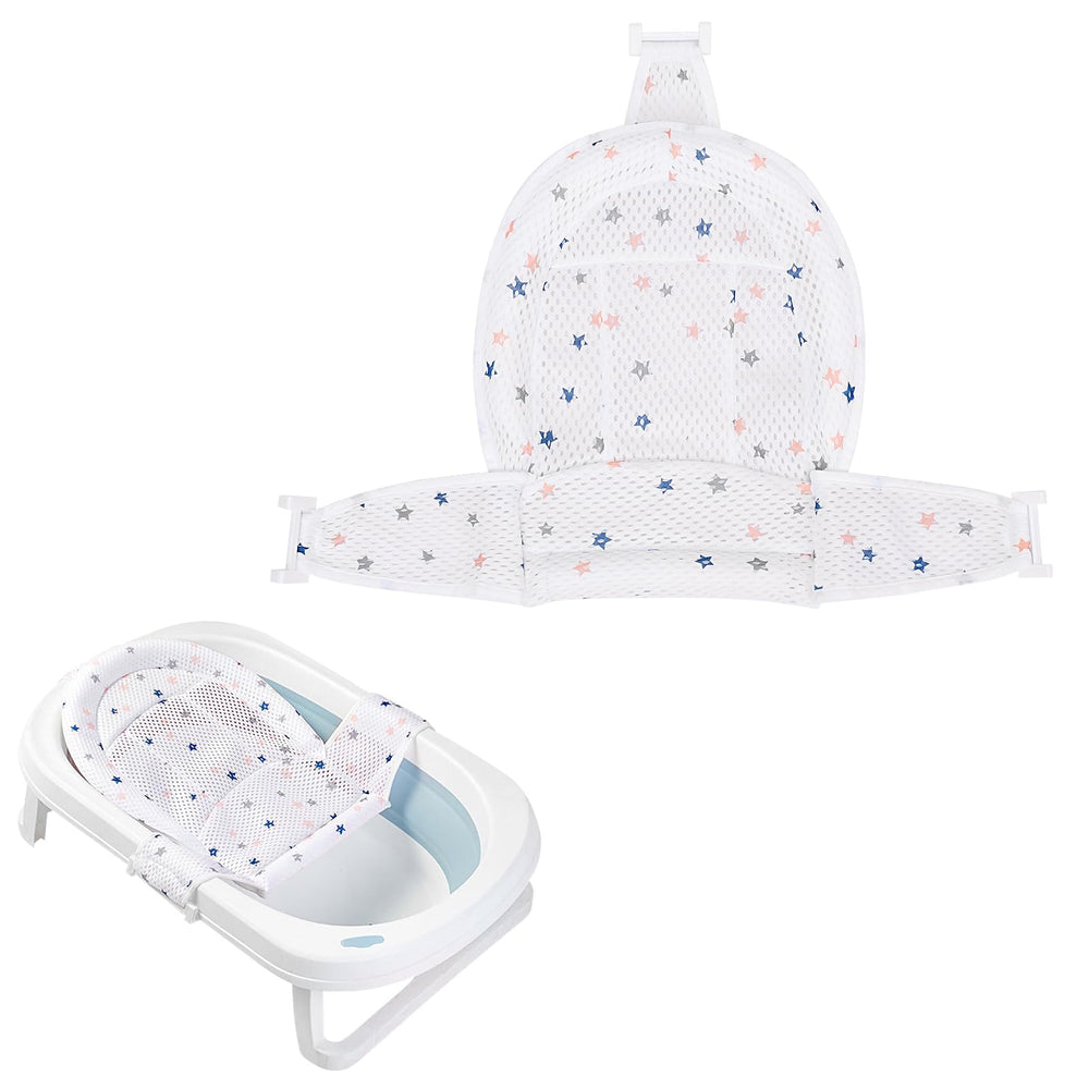 Colorlife baby bath seat mesh provides soft support during bath time
