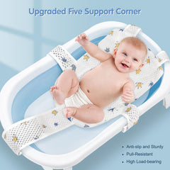 Colorlife Adjustable five-point straps fit most tubs for versatile newborn bathing.