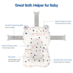 Colorlife bath seat adjustable straps ensure a snug fit for different tub sizes.