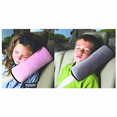 Colorsheng auto pillow setup in grey-pink cushions offers neck support for comfortable car rides