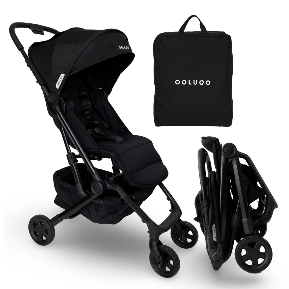 Colugo Compact Stroller one-hand fold enables fast setup for errands.