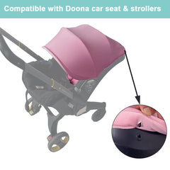 Colukii bright pink stroller canopy adds style while protecting little ones on everyday outings.