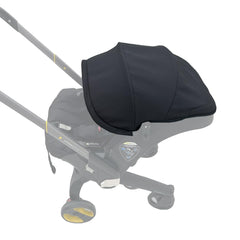 Colukii stroller canopy with extended coverage shields baby from sun.