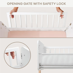 Comfy Cubs bassinet bed belt secures baby during co-sleeping.