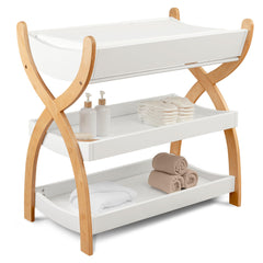 Comfy Cubs changing table front view highlights sturdy construction for daily diaper changes.