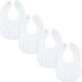 Comfy Cubs muslin bib close-up showing ultra-soft fabric for baby comfort.