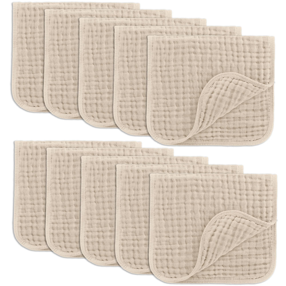 Comfy Cubs muslin burp cloth closeup for gentle skin contact and soothing burps.