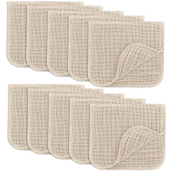 Comfy Cubs muslin burp cloth closeup for gentle skin contact and soothing burps.