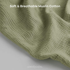 Comfy Cubs nursing cover folded compactly for portability in a bag