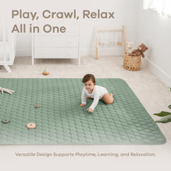 Comfy Cubs Fern rectangle play mat durable material and easy-clean surface