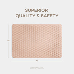 Comfy Cubs rectangle play mat blush spread-out surface supports spacious play