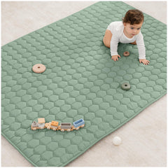 Comfy Cubs rectangle play mat fern full view facilitates safe, spacious play area