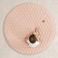 Comfy Cubs round play mat non-slip bottom keeps surface steady during play