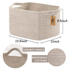 COMFY-HOMI basket used for toy storage on living room shelf