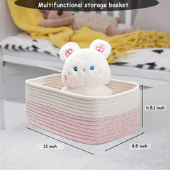 COMFY-HOMI baby-safe cotton rope basket preserves nurseries with soft, sturdy fiber.