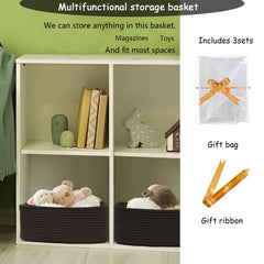 Baby-safe COMFY-HOMI cotton rope basket protects toys in nursery