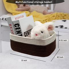 COMFY-HOMI basket dimensions 13x8.5x5.1 for space-max storage.