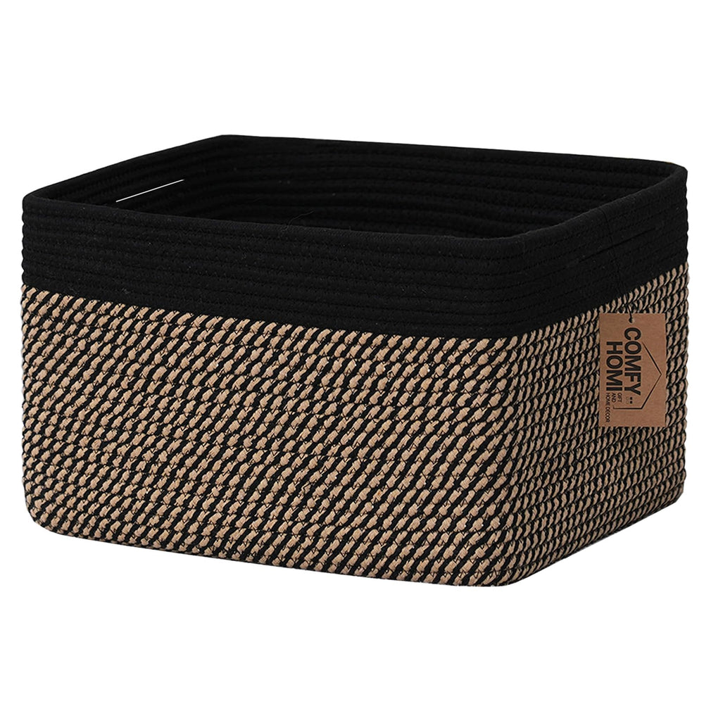 COMFY-HOMI basket rectangular top view shows compact shelf storage.