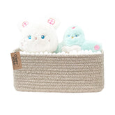 COMFY-HOMI basket weave close-up highlights durable cotton rope construction for long-lasting storage.