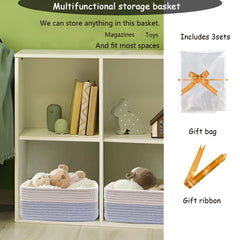 COMFY-HOMI baskets cotton-rope construction blends durability with soft textures.