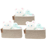 COMFY-HOMI cotton rope basket maintains shape on shelves for tidy storage