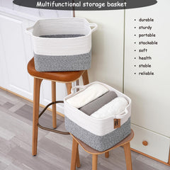 COMFY-HOMI cotton rope safe material highlight natural fibers for eco-friendly organization.