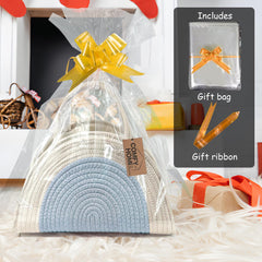 COMFY-HOMI Diaper Caddy shows sturdy weave maintaining shape for safe storage.