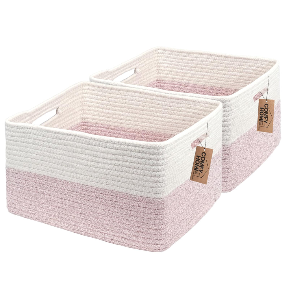 COMFY-HOMI large storage basket layout shows organized living room storage and quick access