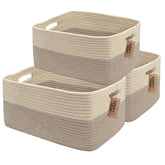 COMFY-HOMI large storage basket in beige demonstrates rectangle appeal for toy storage and closet organization.