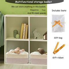 COMFY-HOMI premium cotton construction basket feels sturdy and soft