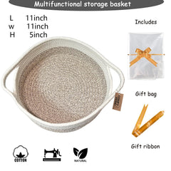 COMFY-HOMI small woven basket gift bag ribbon detail ready-made gift option