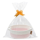 COMFY-HOMI small woven basket with handles top view for organized storage