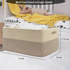 COMFY-HOMI storage basket on shelf decor demonstrates chic texture and versatile storage.