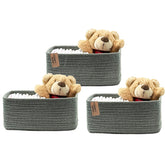 COMFY-HOMI storage baskets top view highlighting space-saving rectangular design for shelves.