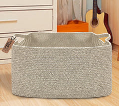COMFY-HOMI woven cotton rope closeup showing durable texture for everyday organization