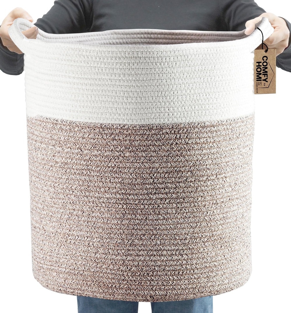 COMFY-HOMI XXL laundry basket handles close-up showing reinforced grip for heavy loads
