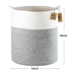 COMFY-HOMI rope basket close-up reveals natural fibers ideal for safe, stylish storage