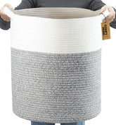 COMFY-HOMI XXL laundry basket front view showcases spacious capacity for blankets