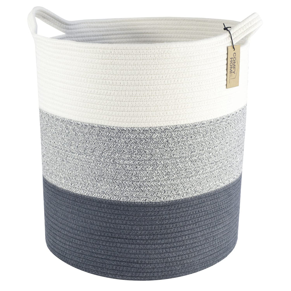 COMFY-HOMI XXL laundry basket with handles offers easy transport for bulky laundry.