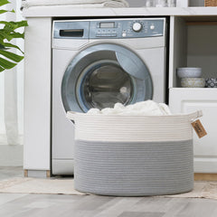 COMFY-HOMI XXXL basket organized with dog toys for easy cleanup.