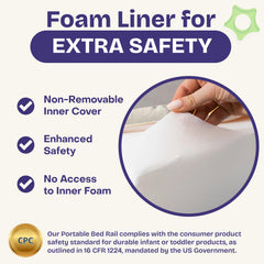 ComfyBumpy anti-slip cover keeps the bumper in place all night.