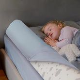 ComfyBumpy bed bumper on a toddler bed provides snug, safer sleep.